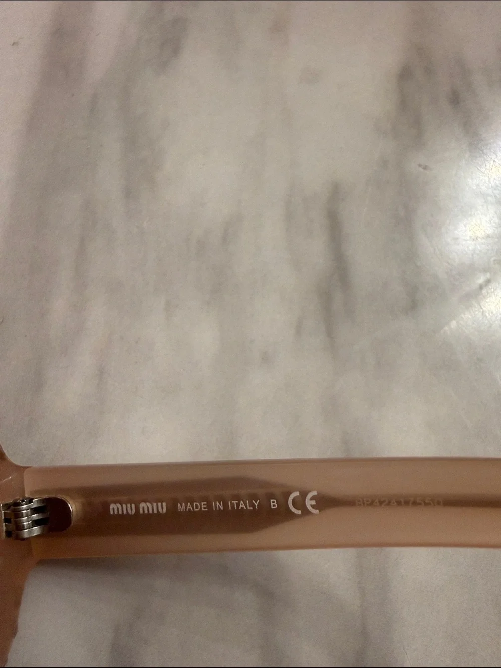 Miu Miu Blush Pink Crystal-Trim Sunglasses